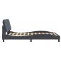 Preview: Bettgestell ohne Matratze Dunkelgrau 140x190 cm Samt