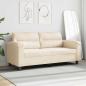 Preview: 2-Sitzer-Sofa Beige 140 cm Mikrofasergewebe