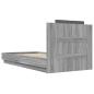 Preview: Bettgestell mit Kopfteil Grau Sonoma 75x190 cm Holzwerkstoff
