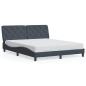 Preview: Bettgestell ohne Matratze Dunkelgrau 160x200 cm Samt