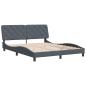 Preview: Bettgestell ohne Matratze Dunkelgrau 160x200 cm Samt