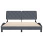 Preview: Bettgestell ohne Matratze Dunkelgrau 160x200 cm Samt
