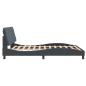 Preview: Bettgestell ohne Matratze Dunkelgrau 160x200 cm Samt