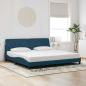 Preview: ARDEBO.de - Bettgestell ohne Matratze Blau 200x200 cm Samt