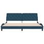 Preview: Bettgestell ohne Matratze Blau 200x200 cm Samt