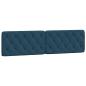 Preview: Bettgestell ohne Matratze Blau 200x200 cm Samt