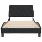Preview: Bettgestell ohne Matratze Schwarz 100x200 cm Samt