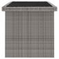 Preview: 7-tlg. Garten-Essgruppe mit Kissen Poly Rattan Grau