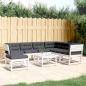 Preview: ARDEBO.de - 7-tlg. Garten-Lounge-Set mit Kissen Weiß Massivholz Kiefer