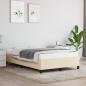Preview: ARDEBO.de - Bettgestell ohne Matratze Creme 120x190 cm Stoff