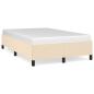 Preview: Bettgestell ohne Matratze Creme 120x190 cm Stoff