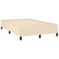 Preview: Bettgestell ohne Matratze Creme 120x190 cm Stoff