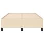 Preview: Bettgestell ohne Matratze Creme 120x190 cm Stoff