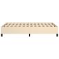 Preview: Bettgestell ohne Matratze Creme 120x190 cm Stoff