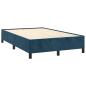 Preview: Bettgestell ohne Matratze Dunkelblau 120x190 cm Samt