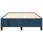 Preview: Bettgestell ohne Matratze Dunkelblau 120x190 cm Samt
