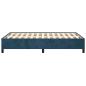 Preview: Bettgestell ohne Matratze Dunkelblau 120x190 cm Samt