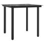 Preview: 5-tlg. Garten-Essgruppe mit Kissen Hellgrau Poly Rattan