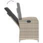 Preview: 3-tlg. Garten-Essgruppe mit Kissen Hellgrau Poly Rattan