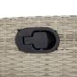 Preview: 3-tlg. Garten-Essgruppe mit Kissen Hellgrau Poly Rattan