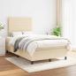 Preview: Boxspringbett mit Matratze Creme 120x190 cm Stoff