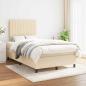 Preview: Boxspringbett mit Matratze Creme 120x190 cm Stoff