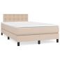 Preview: ARDEBO.de - Boxspringbett Matratze Cappuccino-Braun 120x190 cm Kunstleder