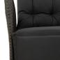 Preview: 9-tlg. Garten-Essgruppe mit Kissen Schwarz Poly Rattan