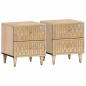 Preview: Nachttische 2 Stk. 40x33x46 cm Massivholz Mango