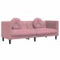 Preview: 3-tlg. Sofagarnitur mit Kissen Rosa Samt