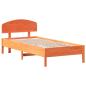 Preview: Massivholzbett ohne Matratze Wachsbraun 100x200 Kiefernholz
