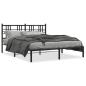 Preview: Bettgestell mit Kopfteil Metall Schwarz 150x200 cm
