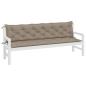 Preview: Gartenbank-Auflagen 2 Stk. Taupe 200x50x7 cm Oxford-Gewebe