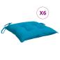 Preview: Stuhlkissen 6 Stk. Hellblau 40x40x7 cm Oxford-Gewebe
