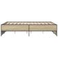 Preview: Bettgestell Sonoma-Eiche 140x190 cm Holzwerkstoff und Metall