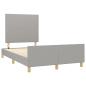 Preview: Bettgestell ohne Matratze Hellgrau 120x190 cm Stoff