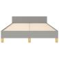 Preview: Bettgestell ohne Matratze Hellgrau 120x190 cm Stoff
