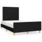 Preview: Bettgestell ohne Matratze Schwarz 120x190 cm Stoff