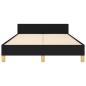 Preview: Bettgestell ohne Matratze Schwarz 120x190 cm Stoff
