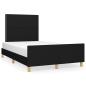 Preview: Bettgestell ohne Matratze Schwarz 120x190 cm Stoff