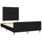 Preview: Bettgestell ohne Matratze Schwarz 120x190 cm Stoff