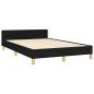 Preview: Bettgestell ohne Matratze Schwarz 120x190 cm Stoff
