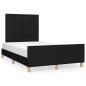 Preview: Bettgestell ohne Matratze Schwarz 120x190 cm Stoff
