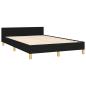 Preview: Bettgestell ohne Matratze Schwarz 120x190 cm Stoff