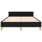 Preview: Bettgestell ohne Matratze Schwarz 120x190 cm Stoff