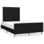 Preview: Bettgestell ohne Matratze Schwarz 120x190 cm Stoff