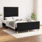 Preview: ARDEBO.de - Bettgestell ohne Matratze Schwarz 120x190 cm Stoff