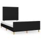 Preview: Bettgestell ohne Matratze Schwarz 120x190 cm Stoff