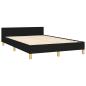 Preview: Bettgestell ohne Matratze Schwarz 120x190 cm Stoff