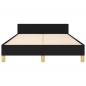 Preview: Bettgestell ohne Matratze Schwarz 120x190 cm Stoff